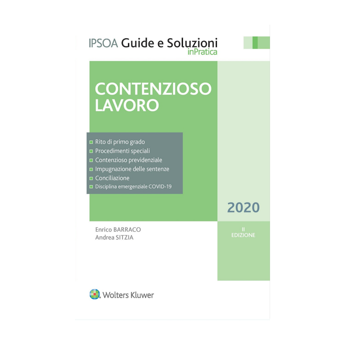 CONTENZIOSO LAVORO 2020 IPSOA