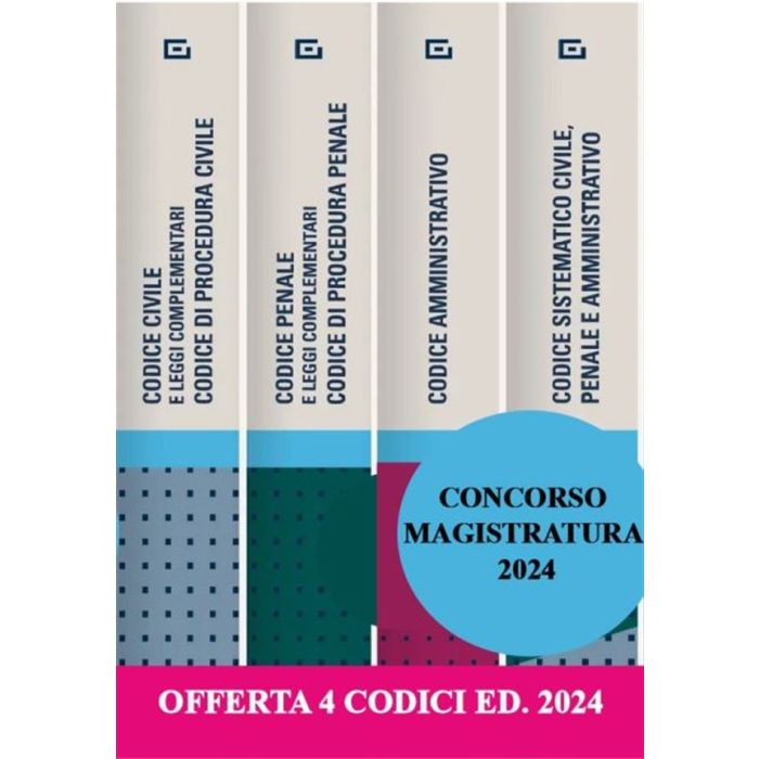 KIT CONCORSO MAGISTRATURA 4 CODICI GIUFFRE 2024