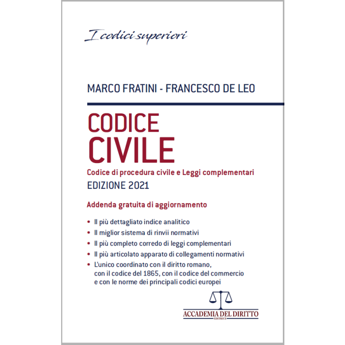 Codice Civile 2021 marco fratini francesco de leo accademia del diritto concorso magistratura