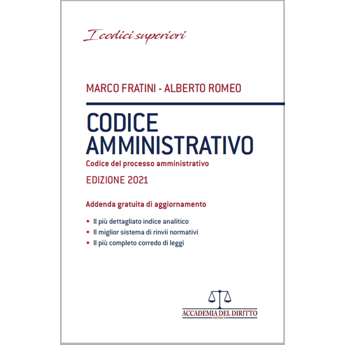 Codice Amministrativo 2021 marco fratini alberto romeo concorso magistratura accademia del diritto