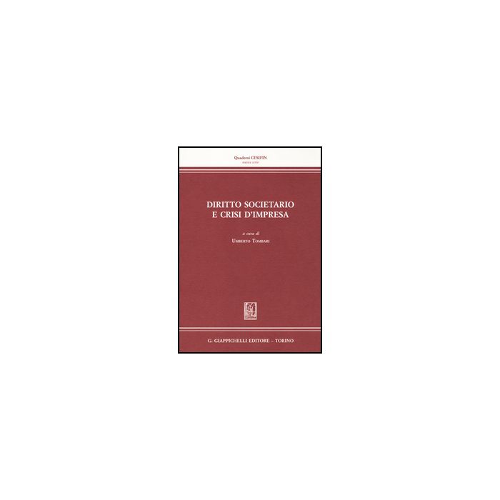 Diritto Societario E Crisi D'impresa - Tombari U.  - Giappichelli - 9788834847602