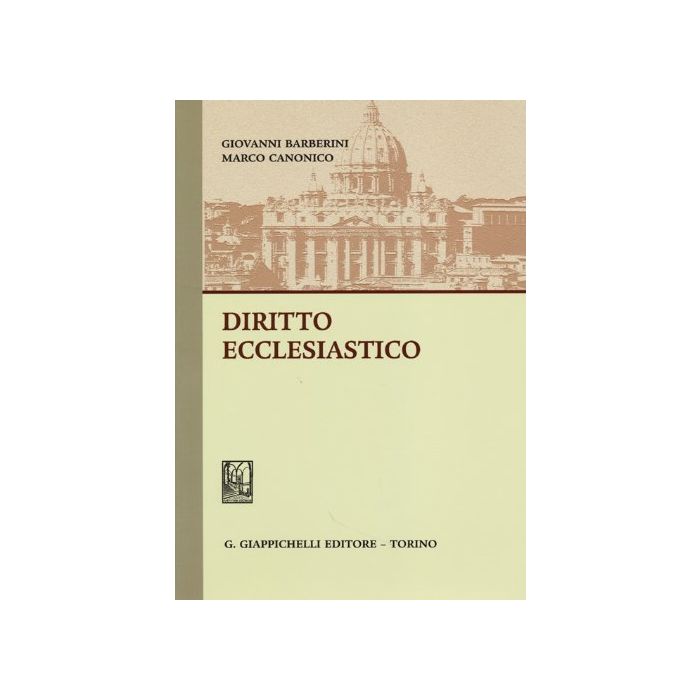Diritto Ecclesiastico - Barberini Giovanni; Canonico Marco - Giappichelli - 9788834888889