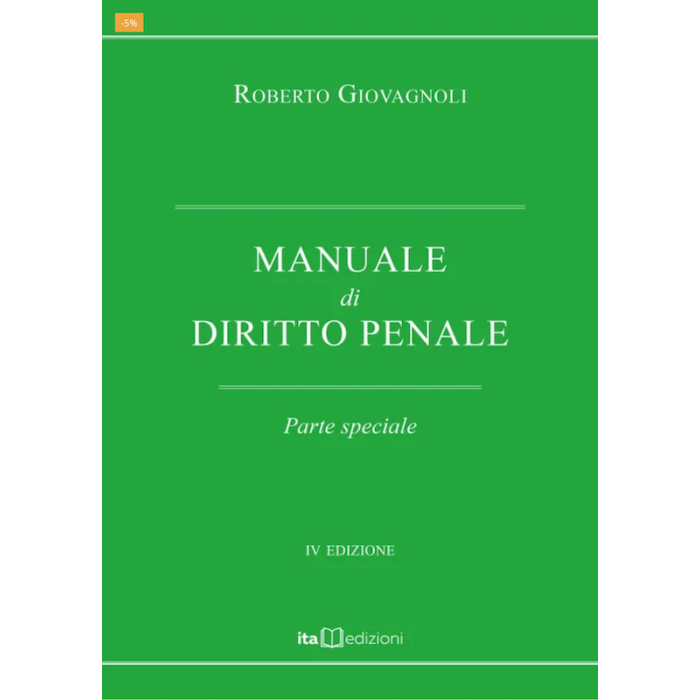 Manuale di diritto penale speciale giovagnoli ita 2024 concorso magistratura