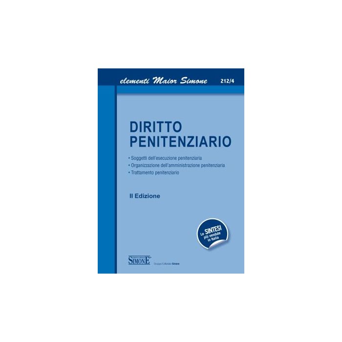 Diritto Penitenziario -  - Simone - 9788891403100