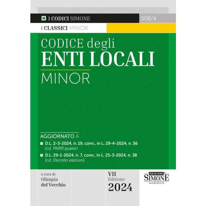 Codice degli enti locali 2024 minor simone