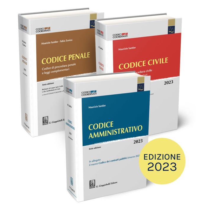 Santise Kit. Concorso magistratura 2023 Codice Civile e Procedura Civile e leggi complementari Codice Penale Codice Amministrativo Giappichelli