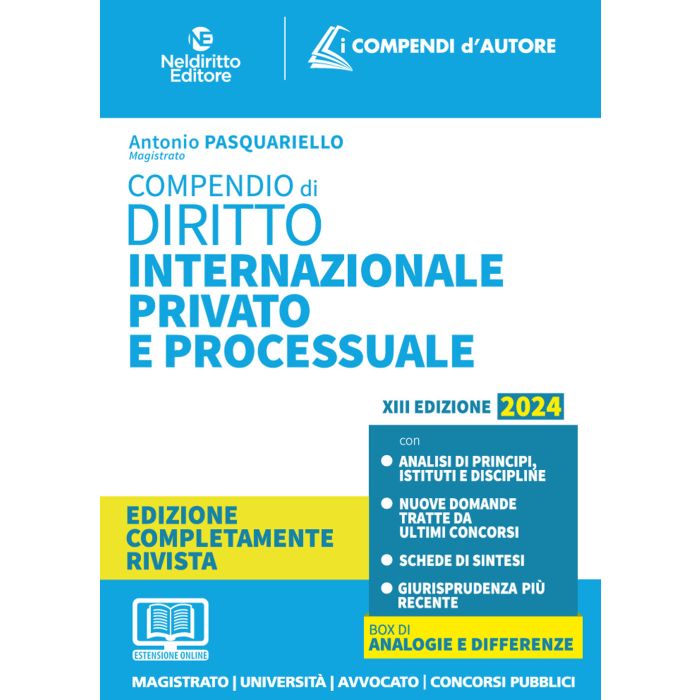 Compendio di diritto internazionale privato e processuale 2024 neldiritto editore