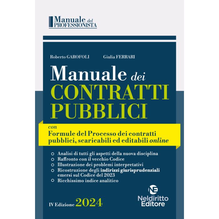 Manuale dei contratti pubblici 2024 roberto garofoli giulia ferrari neldiritto