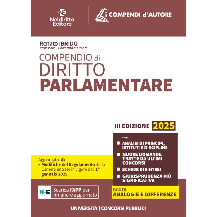 Compendio diritto parlamentare 2025
