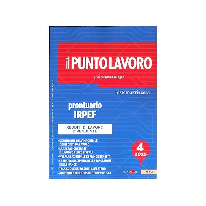 Prontuario irpef 2025 punto lavoro sistema frizzera il sole 24 ore Prontuario irpef 2025 punto lavoro sistema frizzera il sole 24 ore