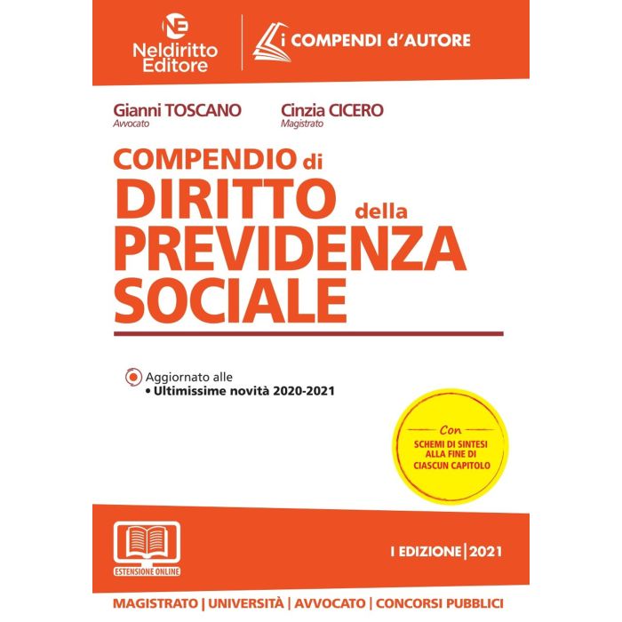 Compendio di diritto della previdenza sociale 2021 toscano cicero neldiritto