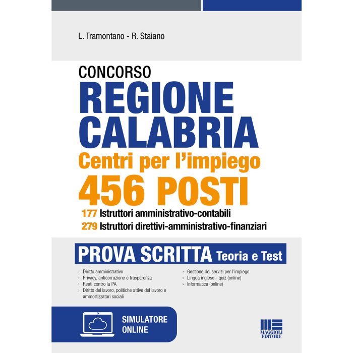 456 POSTI CENTRI PER L'IMPIEGO CONCORSO REGIONE CALABRIA MAGGIOLI
