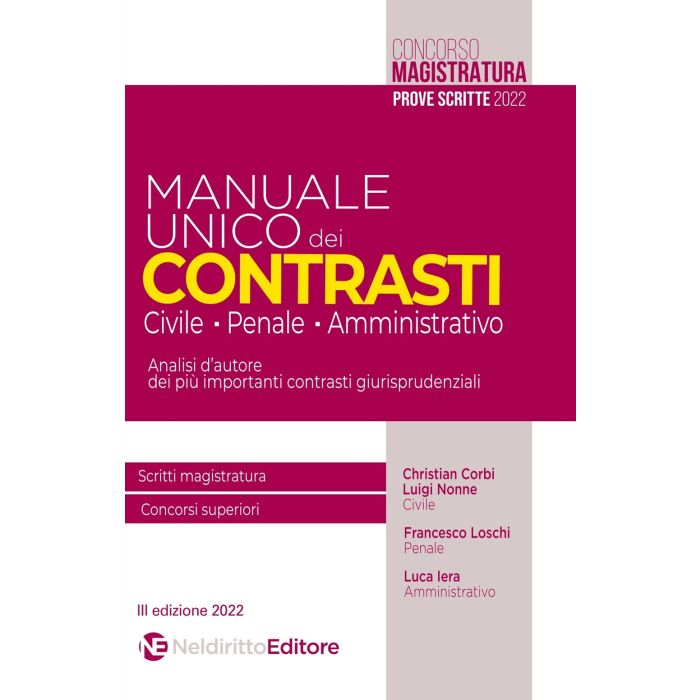 MANUALE UNICO DEI CONTRASTI CIVILE PENALE AMMINISTRATIVO 2022 ROBERTO GAROFOLI CHRISTIAN CORBI NONNE NELDIRITTO MANUALE UNICO DEI CONTRASTI CIVILE PENALE AMMINISTRATIVO 2022 ROBERTO GAROFOLI CHRISTIAN CORBI NONNE NELDIRITTO