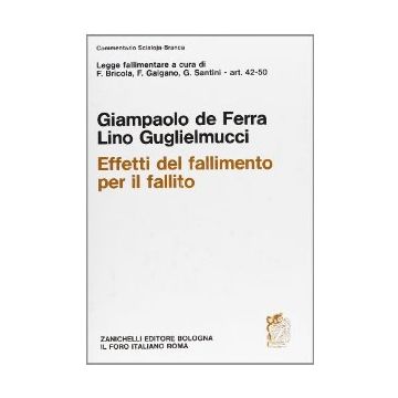 Legge Fallimentare. Effetti Del Fallimento Per Il Fallito (artt. 42-50)