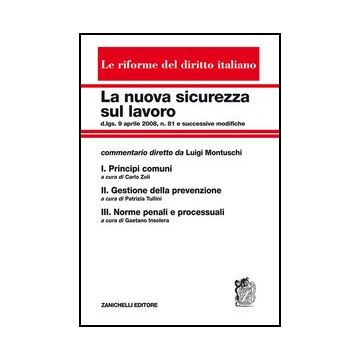 La Nuova Sicurezza Sul Lavoro: Principi Comuni­gestione Della Prevenzione­norme  Penali E Processuali. Cofanetto 