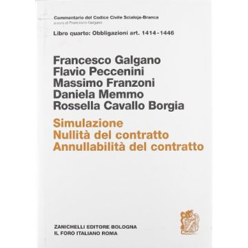 Commentario Del Codice Civile. Simulazione. Nullita'. Annullabilita' Del  Contratto. Artt. 141-1446