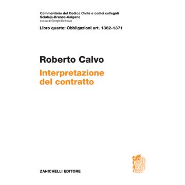 roberto calvo interpretazione del contratto le obbligazioni zanichelli