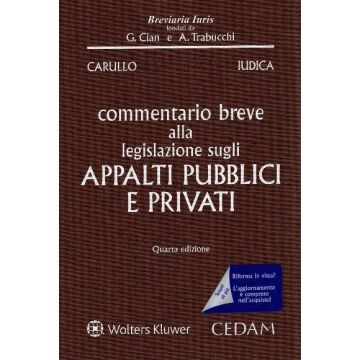 Cian Trabucchi Commentario breve alla legislazione sugli appalti pubblici e privati cedam 2022