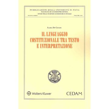 Il linguaggio costituzionale tra testo e interpretazione (De Cesare Ilaria - Cedam)