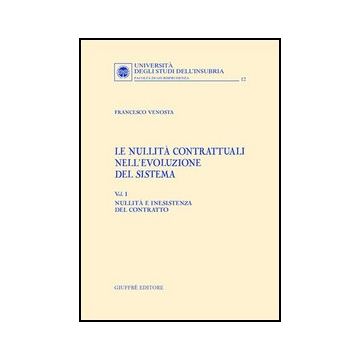 Le Nullita' Contrattuali Nell'evoluzione Del Sistema  Nullita' E Inesistenza Del Contratto - Venosta Francesco - Giuffre' - 9788814106293