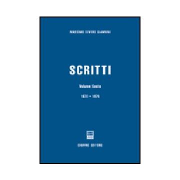 Scritti 1970-1976 - Giannini Massimo S. - Giuffre' - 9788814110795