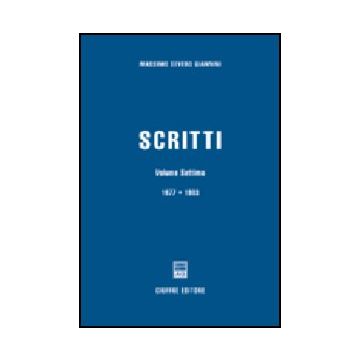 Scritti 1977-1983 - Giannini Massimo S. - Giuffre' - 9788814113390