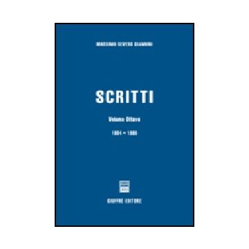 Scritti 1984-1990 - Giannini Massimo S. - Giuffre' - 9788814123085
