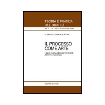Il Processo Come Arte. Linee Guida Per Un'efficace Attivita' Forense  - Carponi Schittar Domenico - Giuffre' - 9788814127397