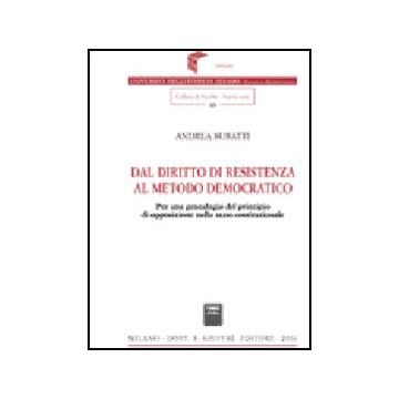 Dal Diritto Di Resistenza Al Metodo Democratico. Per Una Genealogia Del Principi Di Opposizione Nello Stato Costituzionale - Buratti Andrea - Giuffre' - 9788814132629