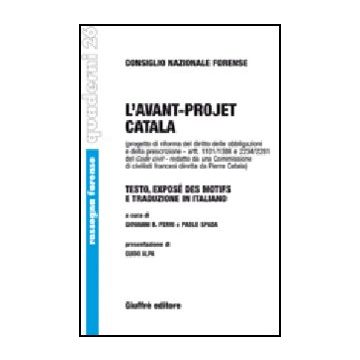 L' Avant-projet Catala 