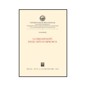 La Negozialita' Degli Atti Di Rinuncia 