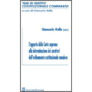 L' Apporto Della Corte Suprema Alla Determinazione Dei Caratteri Dell'ordinamento  Costituzionale Canadese 