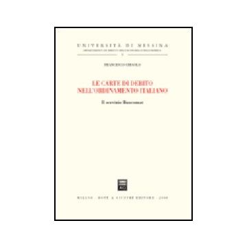 Le Carte Di Debito Nell'ordinamento Italiano. Il Servizio Bancomat 