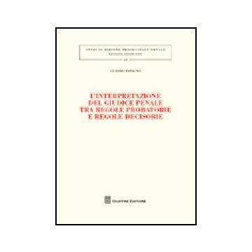 L' Interpretazione Del Giudice Penale Tra Regole Probatorie E Regole Decisorie 