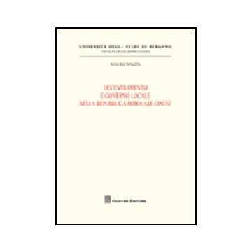 Decentramento E Governo Locale Nella Repubblica Popolare Cinese