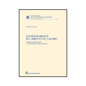 L' Inderogabilita' Nel Diritto Del Lavoro. Norme Imperative E Autonomia Individuale 