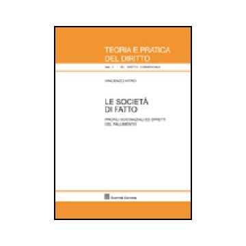 Le Societa' Di Fatto. Profili Sostanziali Ed Effetti Del Fallimento 