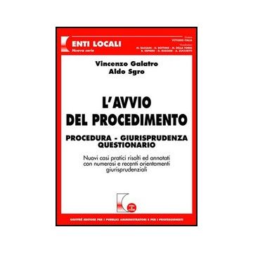 L' Avvio Del Procedimento. Procedura, Giurisprudenza, Questionario 
