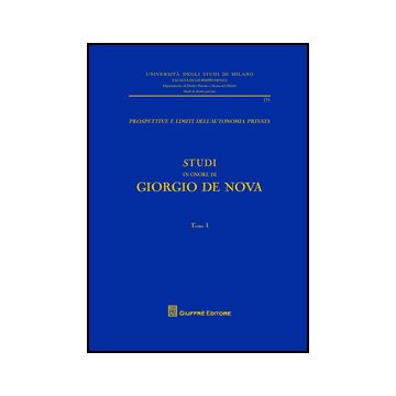 Studi In Onore Di Giorgio De Nova - De Nova Giorgio - Giuffre' - 9788814209079