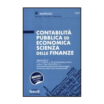 Contabilita' Pubblica Ed Economica Scienza Delle Finanze -  - Simone - 9788824434607