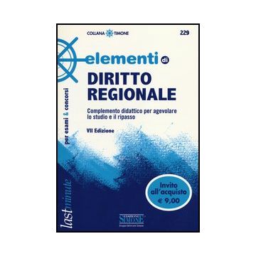 Elementi Di Diritto Regionale -  - Simone - 9788824435994