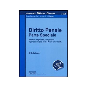 Diritto Penale. Parte Speciale -  - Simone - 9788824437813