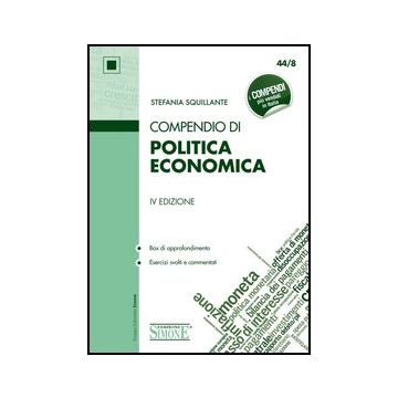 Compendio Di Politica Economica - Squillante Stefania - Simone - 9788824438803