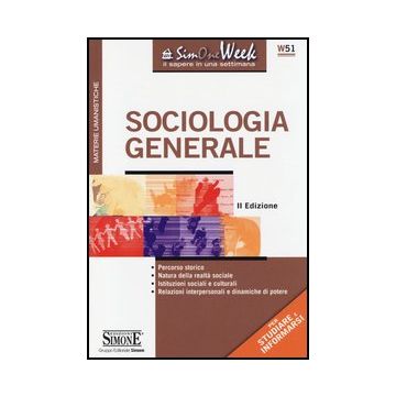 Sociologia Generale -  - Simone - 9788824439794