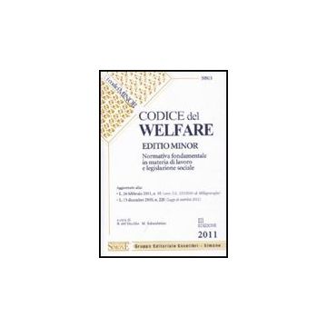 Codice Del Welfare. Ediz. Minore - Del Vecchio R. ; Solombrino M.  - Simone - 9788824456487