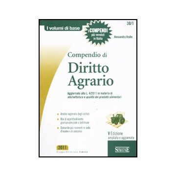 Compendio Di Diritto Agrario - Avolio Alessandra - Simone - 9788824459556