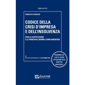 Codice della crisi d'impresa e dell'insolvenza ott-2022 - 4/ed. (Codici i Blu)