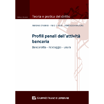Profili penali dell'attività bancaria. Bancarotta, riciclaggio, usura