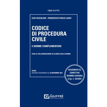 Codice di procedura civile e norme complementari dic-2024 - 28/ed. (Codici i Blu)