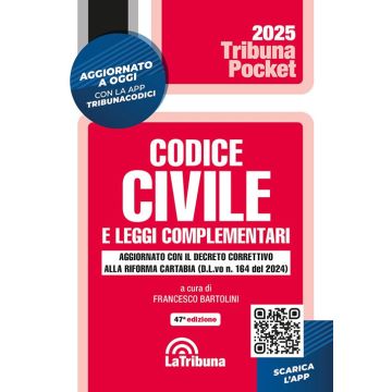 Codice civile e leggi complementari Gen-2025 - 47ed. (Pocket)